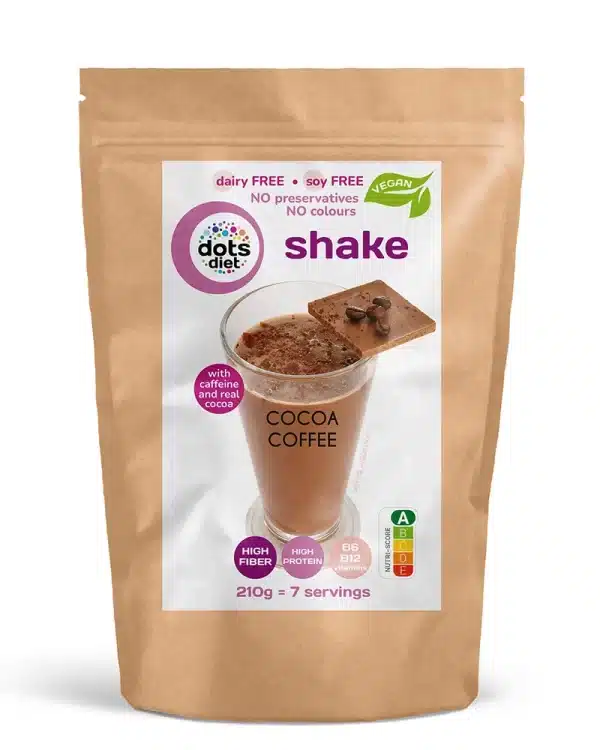 Kakaós-kávés ízű rost shake vitaminnal 7 adag