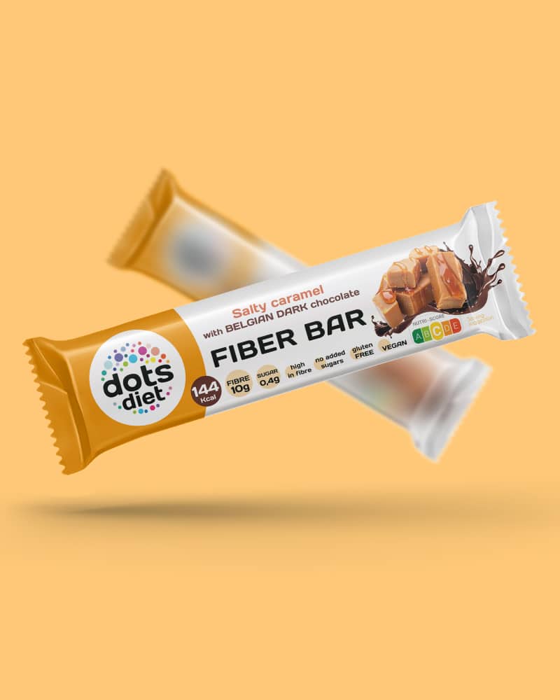 Diétás 10 db Sós karamella ízű rost szelet (belga étcsokoládéval) (711 Ft/db)