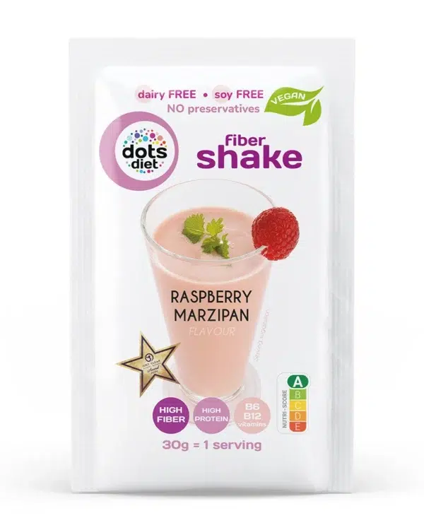 Málnás-marcipános ízű rost shake vitaminnal 1 adag