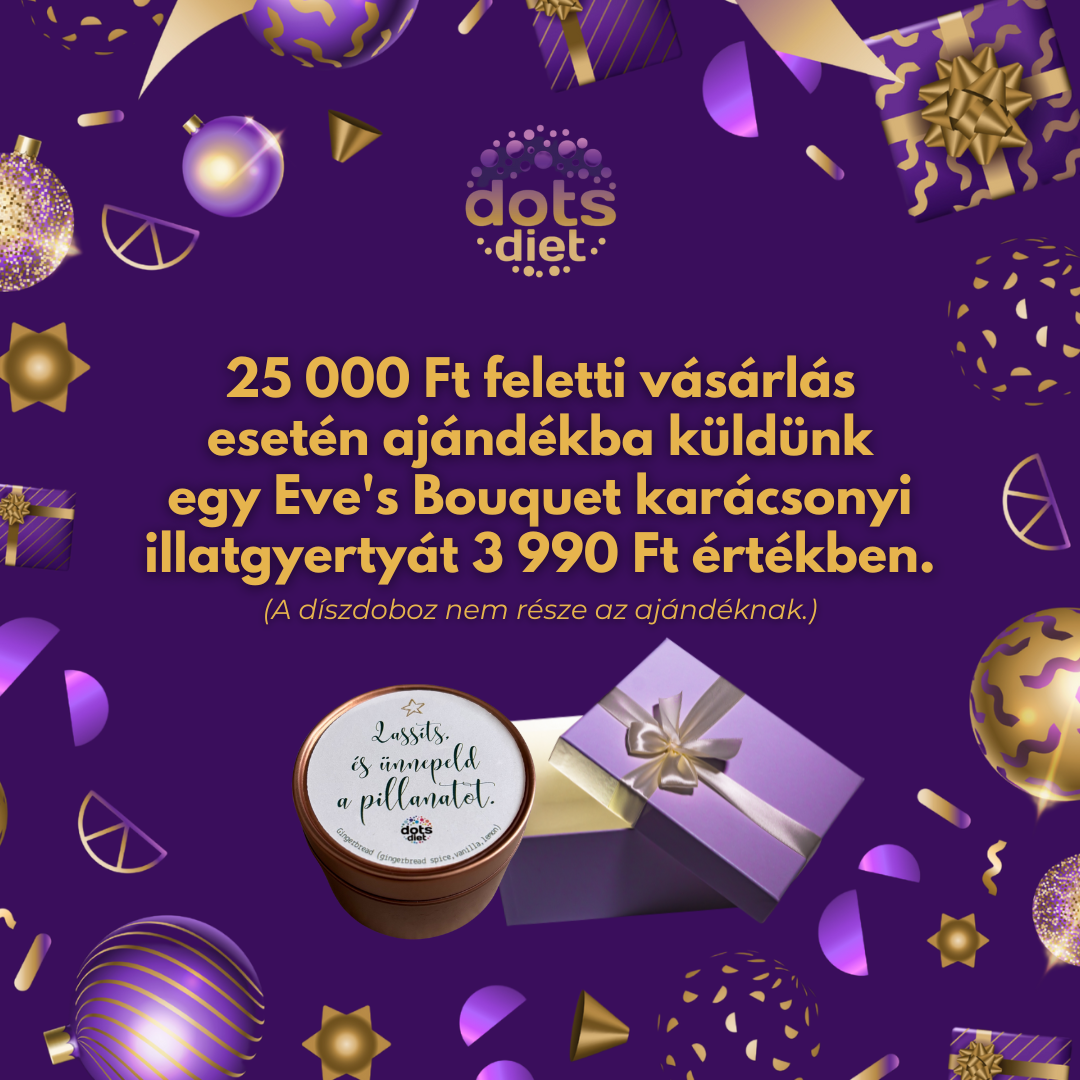DotsDiet karácsonyi ajándék gyertya (1080 x 1080 képpont)